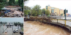 Η κακοκαιρία «Daniel» σφυροκοπά τον Βόλο, ποτάμια οι δρόμοι 