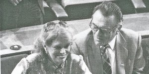 Ο Βαγγέλης Πεντάρης με την Μελίνα Μερκούρη