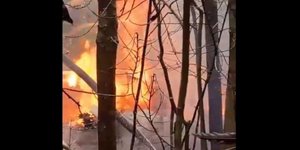 Στιγμιότυπο από το ξέσπασμα της φωτιάς μετά τη συντριβή