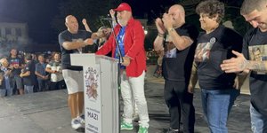 Ο δήμαρχος Τριφυλίας στην ομιλία του μετά τη νίκη