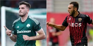 Ο Φώτης Ιωαννίδης του Παναθηναϊκού και ο Αμίν Γκιρί της Ρεν