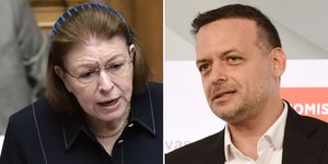 Η Λίνα Μενδώνη και ο Χάρης Δούκας 