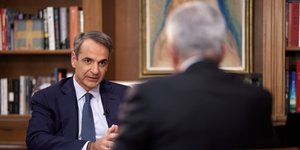 Ο πρωθυπουργός Κυριάκος Μητσοτάκης σε συνέντευξη στον ΑΝΤ1