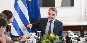Ο Κυριάκος Μητσοτάκης στο υπουργικό συμβούλιο