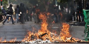 Η Πατησίων την ώρα των επεισοδίων