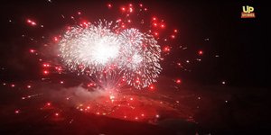 Αναπαράσταση της έκρηξης του ηφαιστείου της Σαντορίνης