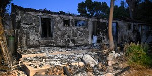 Σπίτι στο κιμπούτ Be'eri κοντά στα σύνορα με τη Γάζα 