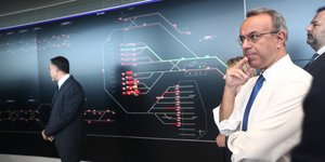 Ο υπουργός Υποδομών και Μεταφορών, Χρήστος Σταϊκούρας στο Μετρό Θεσσαλονίκης