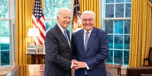 Οι πρόεδροι ΗΠΑ και Γερμανίας, Τζο Μπάιντεν και Φρανκ Βάλτερ Σταϊνμάγερ