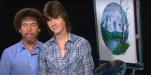 Ο Στιβ Ρος με τον πατέρα του, τον διάσημο και αγαπητό ζωγράφο Μπομπ Ρος