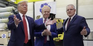 O Ντόναλντ Τραμπ, ο Αυστραλός επιχειρηματίας Άντονι Πρατ και ο πρώην πρωθυπουργός της Αυστραλίας Σκοτ Μόρισον
