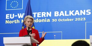 Η Ούρσουλα φον ντερ Λάιεν στο Κόσοβο