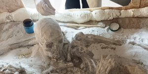 Συντηρηση σε σκελετό από τους Δεσμώτες του Φαλήρου