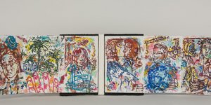 Γιάννης Ψυχοπαίδης, Αλεξάνδρεια, 2018, επιζωγραφισμένη χαρακτική