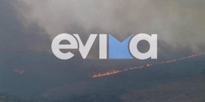 Ανεξέλεγκτη η φωτιά στην Κάρυστο της Εύβοιας