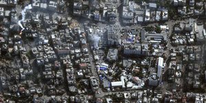 Αεροφωτογραφία του νοσοκομείου Αλ Σίφα στην Λωρίδα της Γάζας