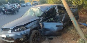 Αυτοκίνητο μετά από τροχαίο στη Κρήτη