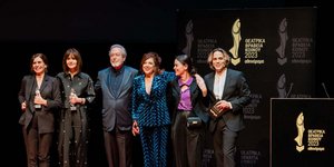 Με τα βραβεία στο χέρι, Ελένη Ράντου, Γρηγόρης Βαλτινός, Κάτια Δανδουλάκη