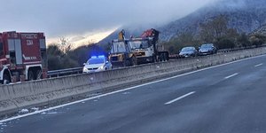 Φωτιά σε νταλίκα στην Εγνατία