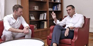 Στέφανος Κασσελάκης και Αλέξης Τσίπρας