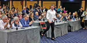 Ο Στέφανος Κασσελάκης στην ΚΕ του ΣΥΡΙΖΑ