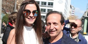 Ο Σπύρος Μπιμπίλας με την Κατιά Νικολαΐδου