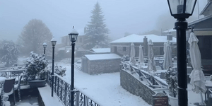 Τα πρώτα χιόνια στο Νυμφαίο 