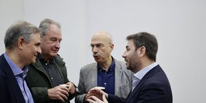 Ο Νίκος Ανδρουλάκης στη συνεδρίαση του Πολιτικού Συμβουλίου του ΠΑΣΟΚ