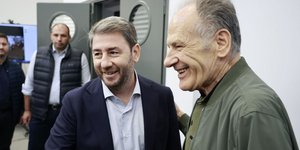 Ο Νίκος Ανδρουλάκης με τον Κώστα Λαλιώτη 