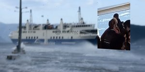 Μάχη με τα κύματα στην Αίγινα