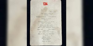 Το μενού για τους επιβάτες της πρώτης θέσης του Τιτανικού