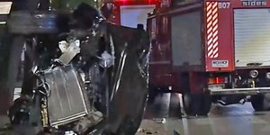 Το ΙΧ που ενεπλάκη στο τροχαίο 