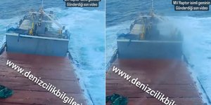 Η στιγμή που βυθίζεται το πλοίο Raptor, ανοιχτά της Λέσβου