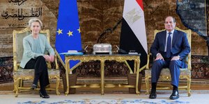 Η Ούρσουλα φον ντερ Λάιεν και ο Αμπντέλ Φατάχ αλ Σίσι