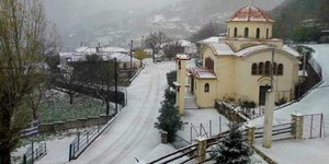 Χιόνια στην ορεινή Ολυμπία