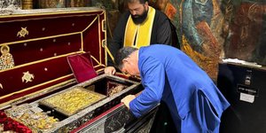 Ο Αδωνις Γεωργιάδης στον Αγιο Σπυρίδωνα