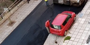 Ασφαλτόστρωση στη Θεσσαλονίκη