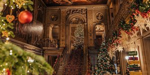 Χριστούγεννα πύργος αγγλία Chatworth House