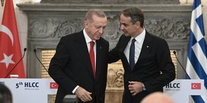 Ο Ταγίπ Ερντογάν και ο Κυριάκος Μητσοτάκης