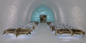 Η αίθουσα τελετών του Icehotel