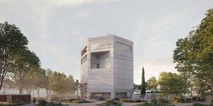 μακετα στρογγυλο κτιριο