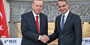 Ταγίπ Ερντογάν και Κυριάκος Μητσοτάκης στο Μαξίμου