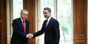 Ρετζέπ Ταγίπ Ερντογάν, Κυριάκος Μητσοτάκης στο Μέγαρο Μαξίμου