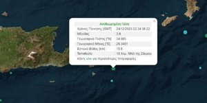 Σεισμός 3,6 Ρίχτερ στην Κρήτη