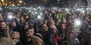 Συγκέντρωση διαδηλωτών στο Βελιγράδι