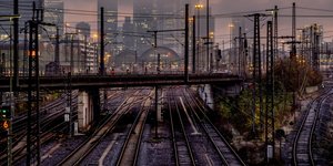 Ράγες σιδηρόδρομου στην Γερμανία