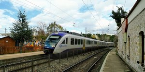 Τρένο στον σταθμό της Χαλκίδας