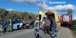 ασθενοφόρο σε τροχαίο στην Κρήτη
