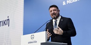 Ο Νίκος Χαρδαλιάς στην ομιλία του κατά την τελετή ορκωμοσίας του νέου περιφερειακού συμβουλίου Αττικής