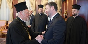 Ανδρουλάκης: Συνάντηση με τον Οικουμενικό Πατριάρχη Βαρθολομαίο στο Φανάρι